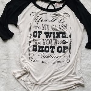 Shot of whiskey shirt by Coveted